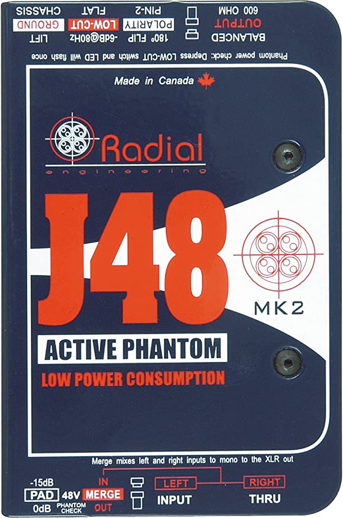 Radial J48 1-channel Active 48v Direct Box