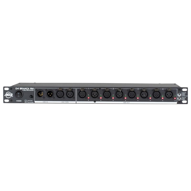 ADJ D4 BRANCH RM 4 way DMX Booster