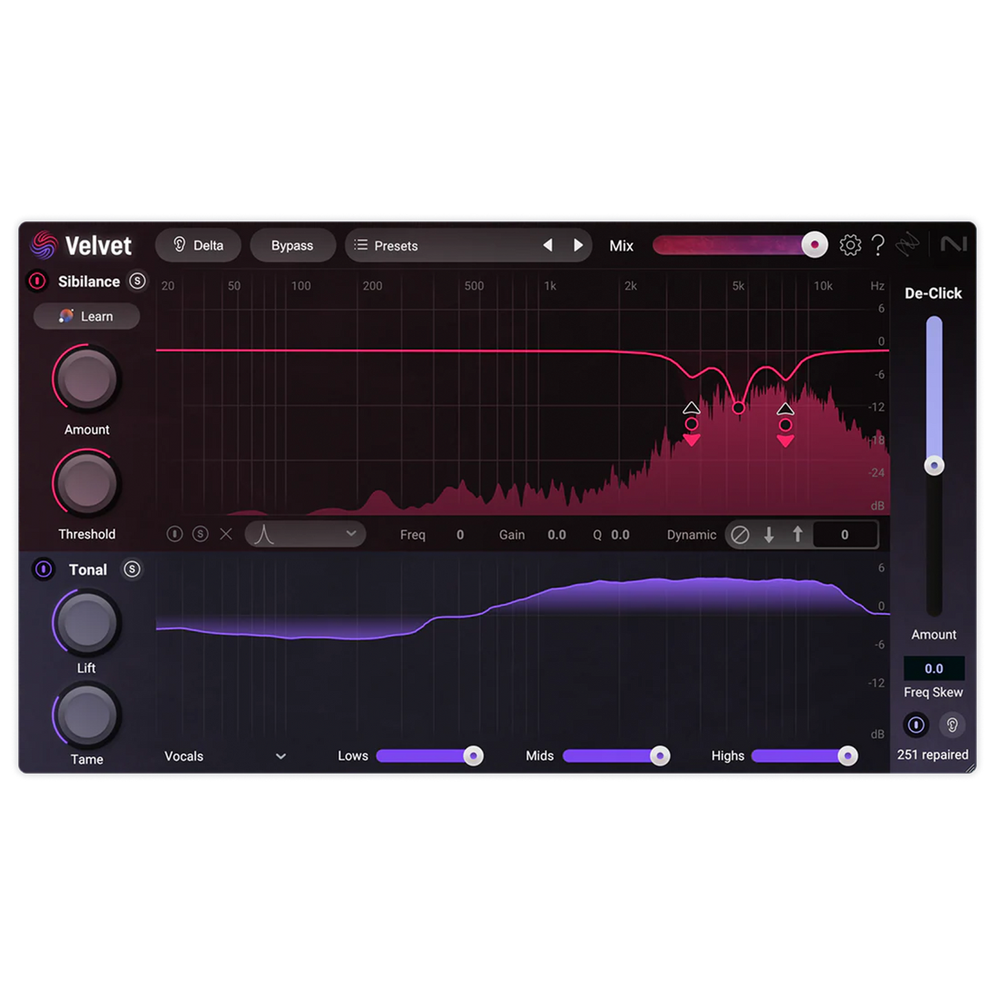 iZotope Velvet Smarter Vocal De-esser
