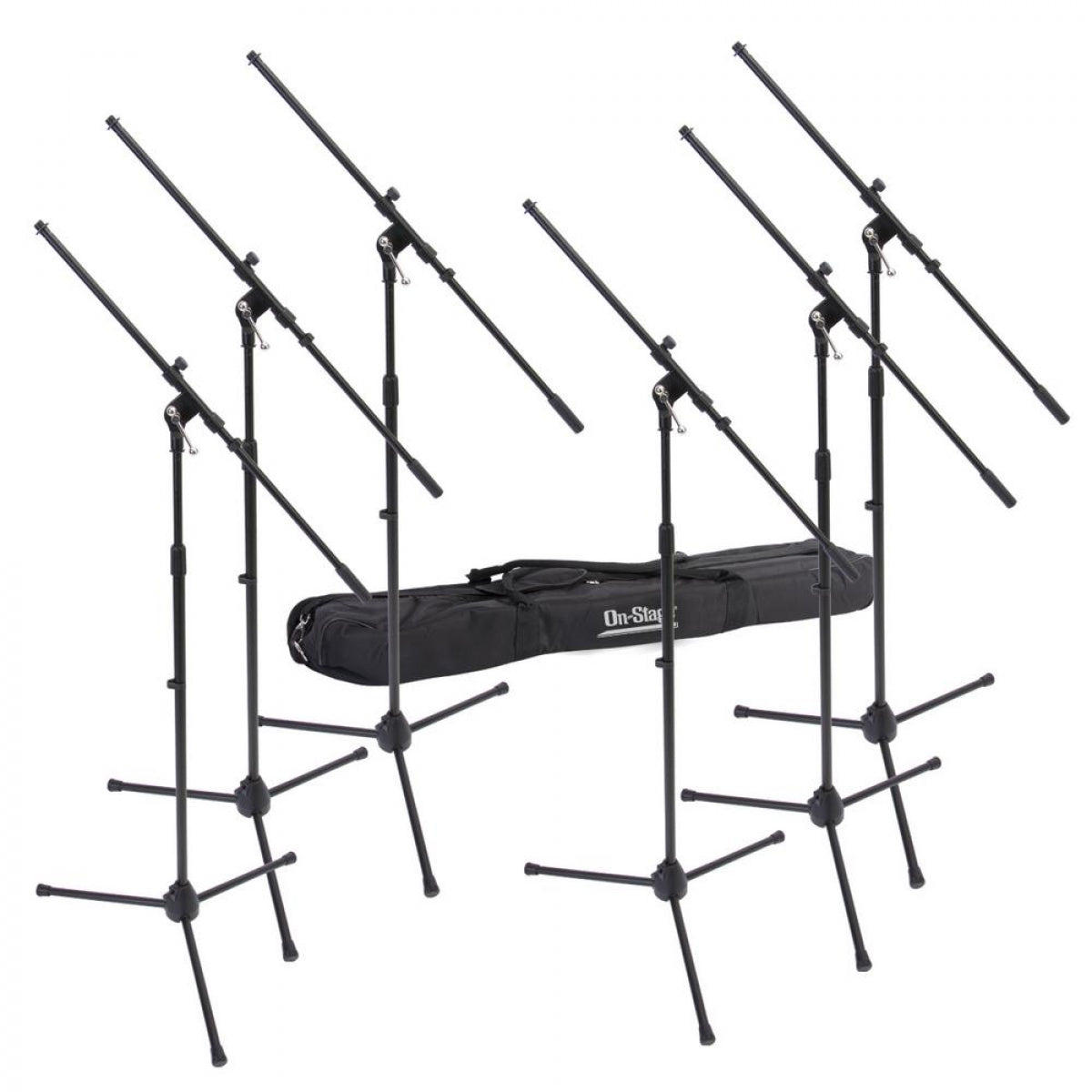 On-Stage MSP7706 Six Euro Boom Mic Stands with Bag