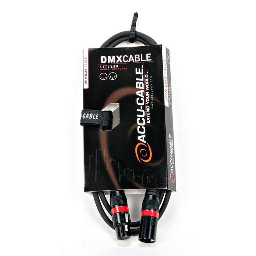 ADJ Accu-Cable 3-Pin Male to Female DMX Cable