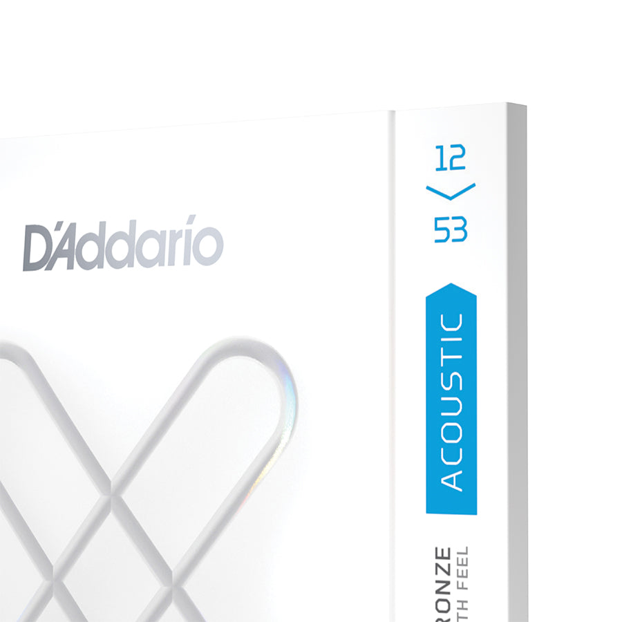 D'Addario 12-53 Light, XS Phosphor Bronze Coated Acoustic Guitar Strings