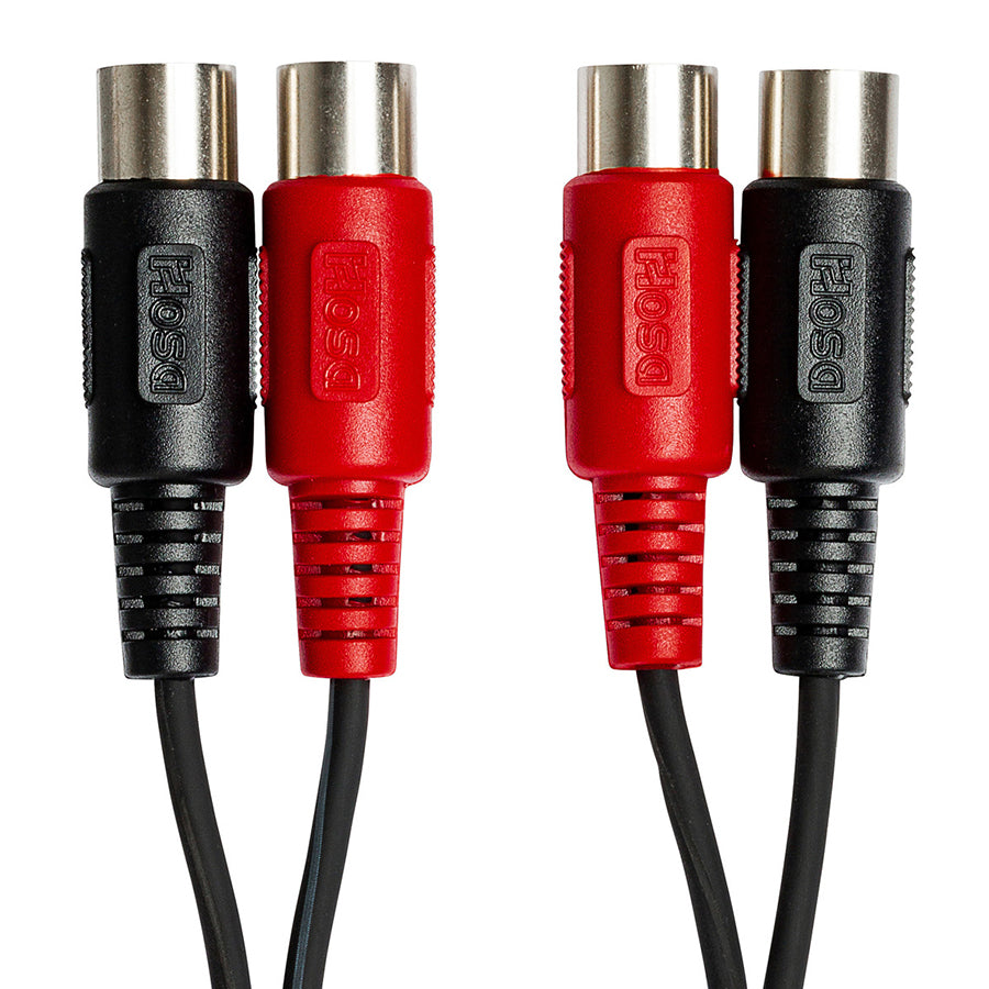 Hosa MID-103 Dual MIDI Cable, Dual 5-pin DIN to Same, 3 meters