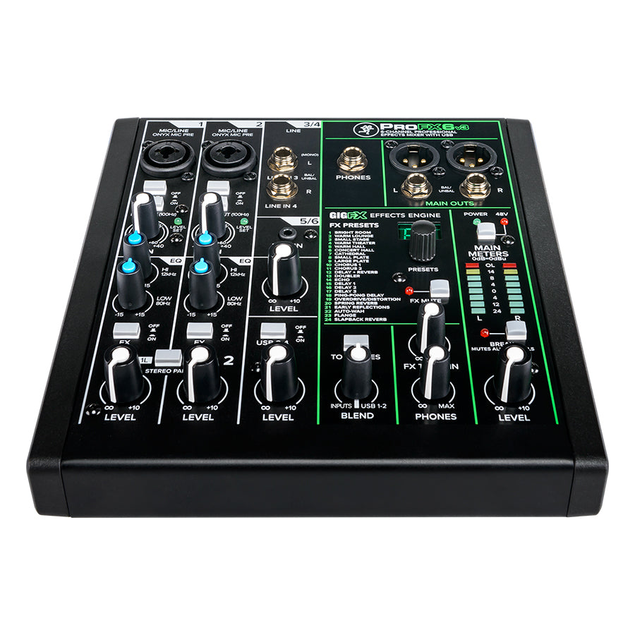 Mackie ProFX6v3 6 Channel Professional Effects Mixer with USB