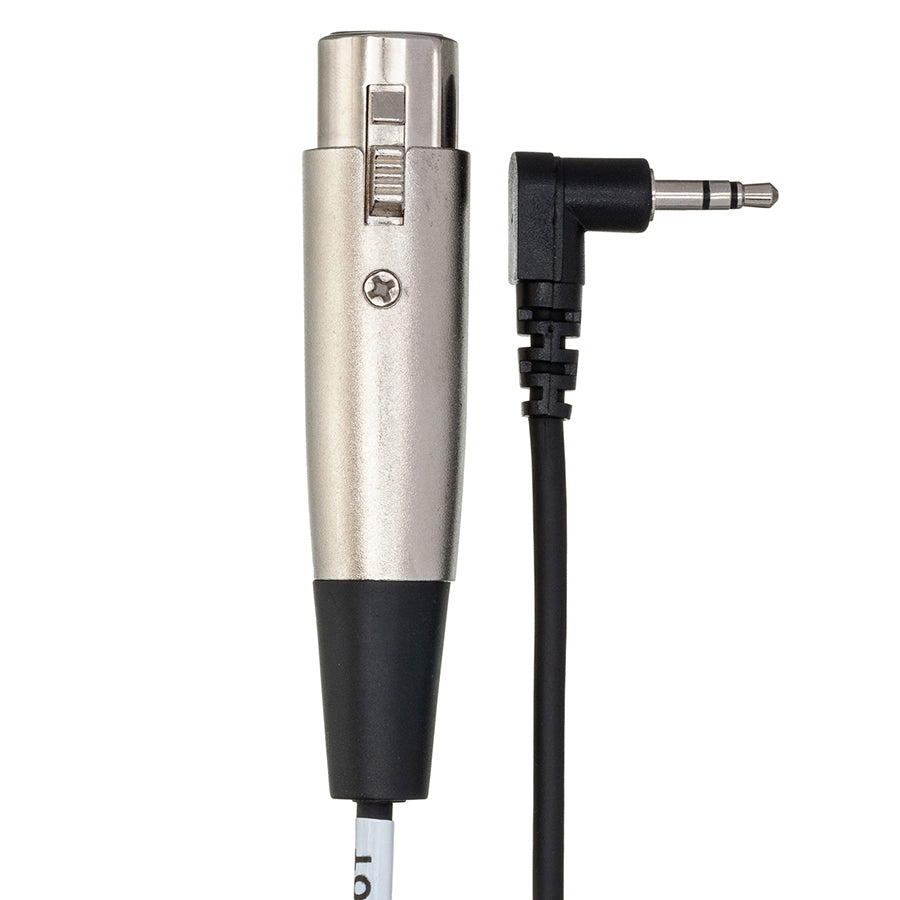 Hosa XVM-105F Camcorder Microphone Cable, XLR3F to Right-angle 3.5 mm TRS, 5 ft
