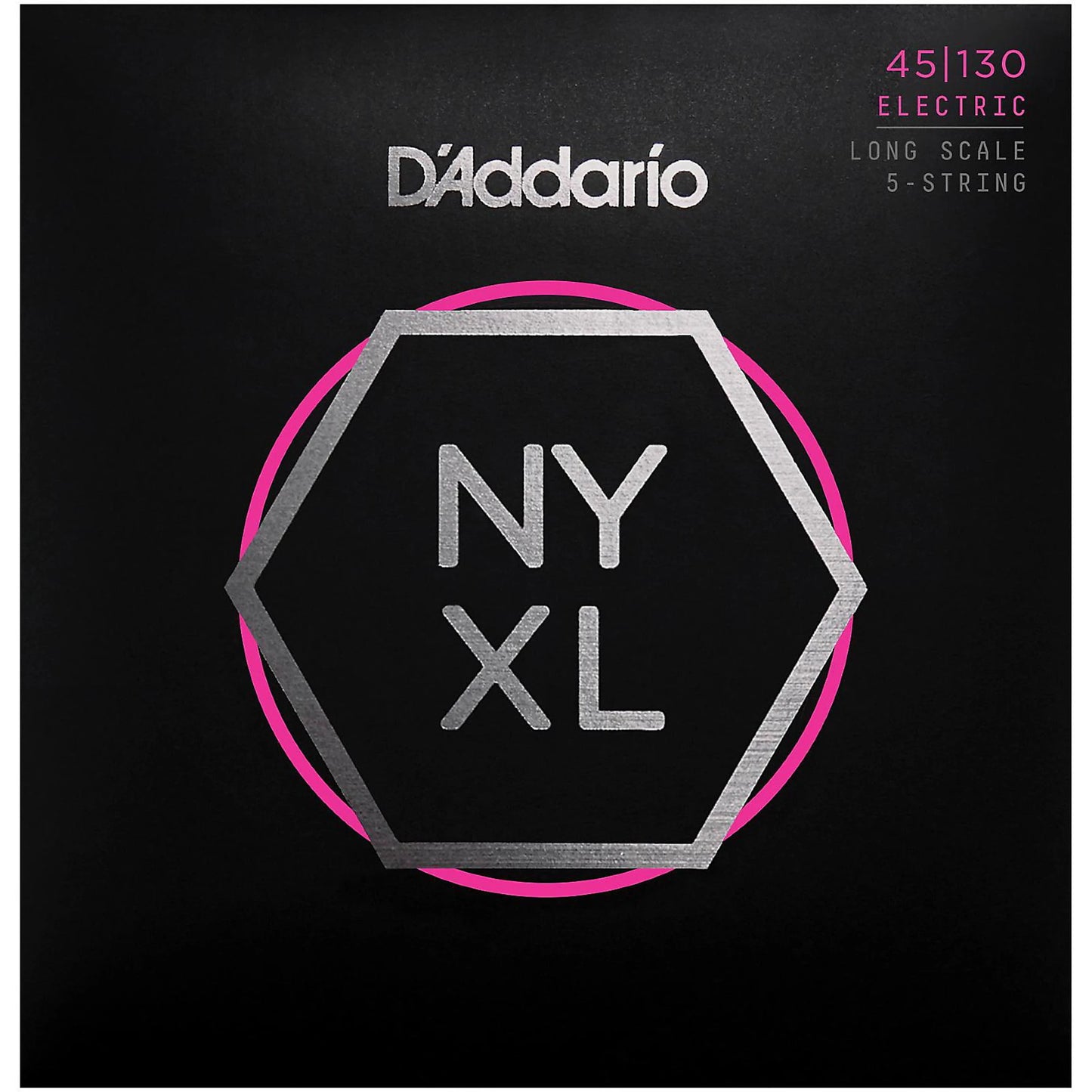 D'Addario NYXL45130 45-130 Regular Light 5-String, Long Scale, NYXL Bass Strings