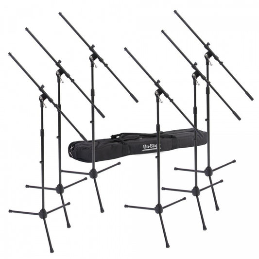 On-Stage MSP7706 Six Euro Boom Mic Stands with Bag