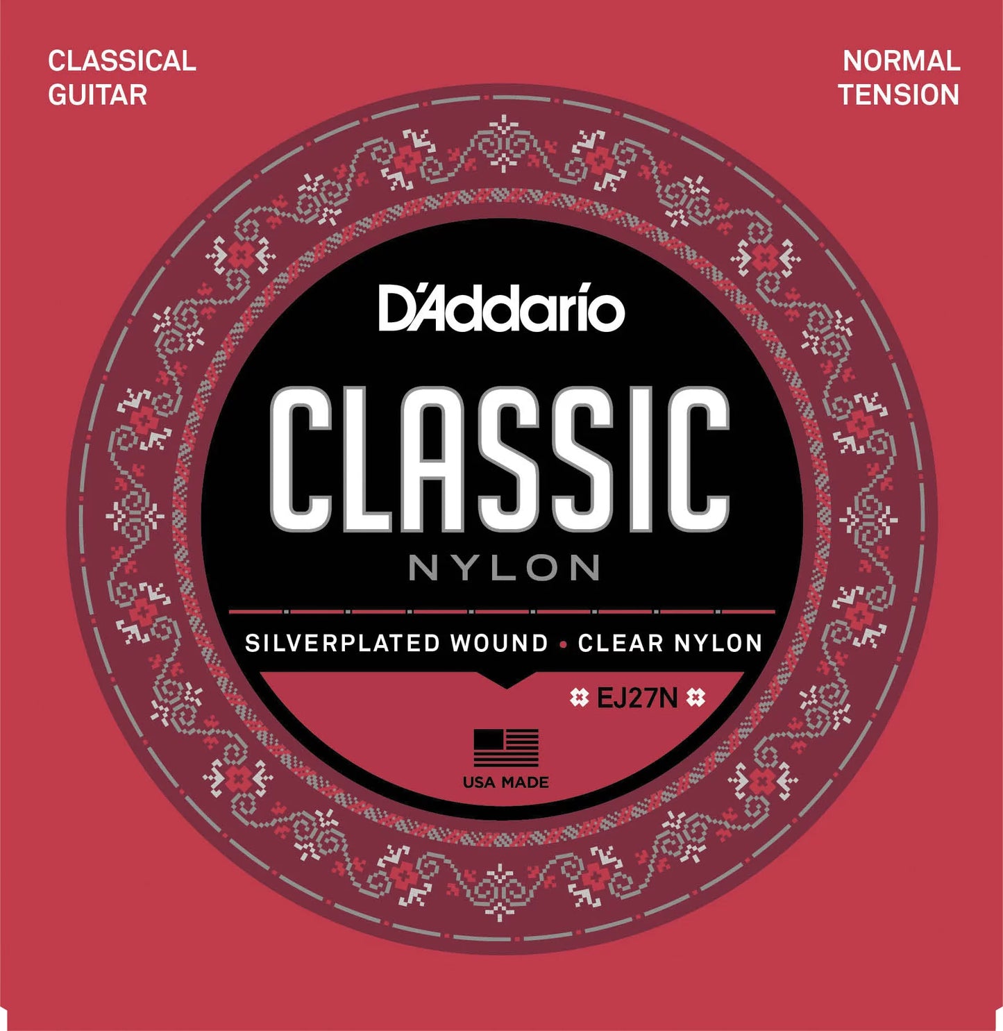 D'Addario EJ27N Normal Tension, Classic Nylon Student Classical Guitar Strings
