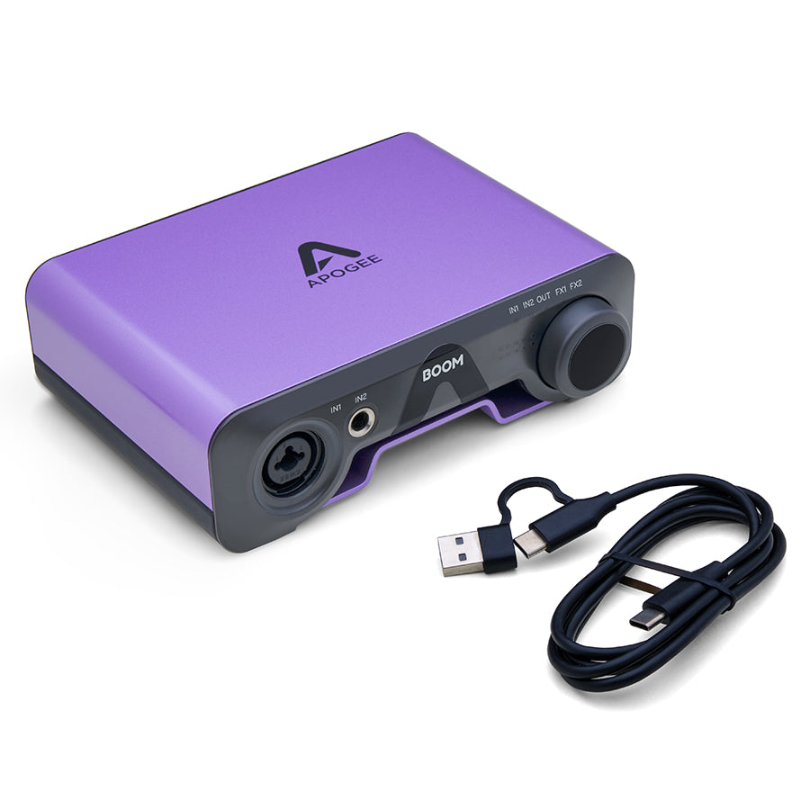 Apogge BOOM 2 IN X 2 OUT USB-C Entry-Level Audio Interface with DSP