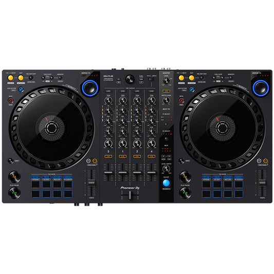 Pioneer DJ DDJ-FLX6 4-Deck DJ Controller with 2 Track Playback Decks and Built-in USB Audio Interface