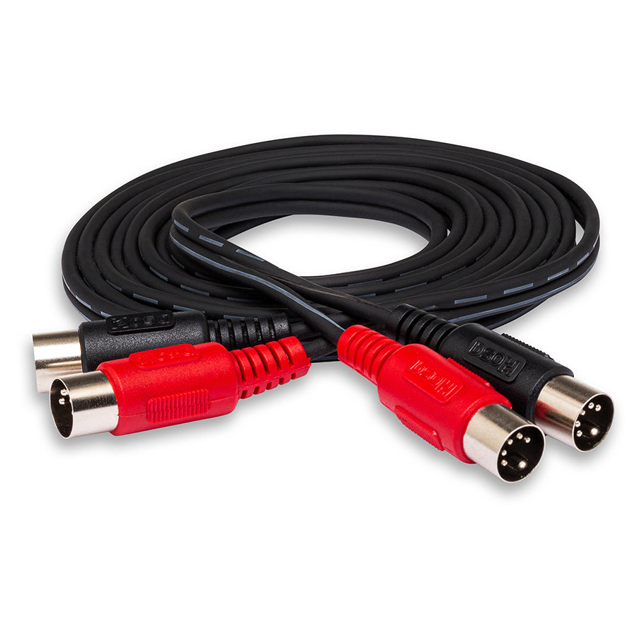 Hosa MID-103 Dual MIDI Cable, Dual 5-pin DIN to Same, 3 meters