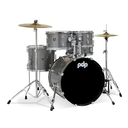 PDP Center Stage 5pc Kit 7x10, 8x12, 12x14F, 14x20, 5x14 Snare, Hardware, Cymbals & Throne Included