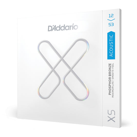 D'Addario 12-53 Light, XS Phosphor Bronze Coated Acoustic Guitar Strings