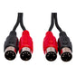 Hosa MID-103 Dual MIDI Cable, Dual 5-pin DIN to Same, 3 meters