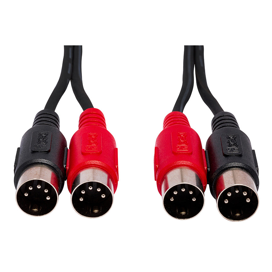 Hosa MID-103 Dual MIDI Cable, Dual 5-pin DIN to Same, 3 meters