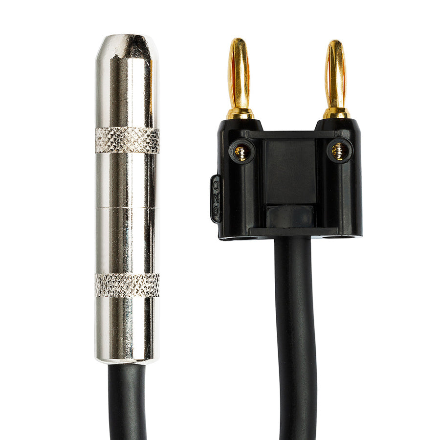 Hosa BNP-116BK Speaker Adapter, Hosa 1/4 in TS to Dual Banana, 6 in, Black