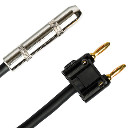 Hosa BNP-116BK Speaker Adapter, Hosa 1/4 in TS to Dual Banana, 6 in, Black