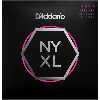 D'Addario NYXL45130 45-130 Regular Light 5-String, Long Scale, NYXL Bass Strings