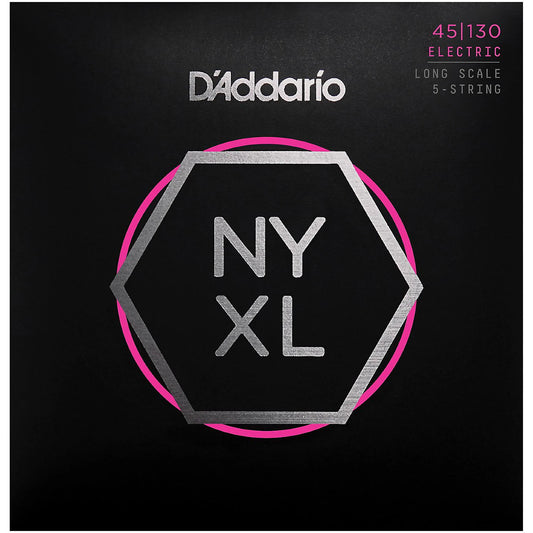 D'Addario NYXL45130 45-130 Regular Light 5-String, Long Scale, NYXL Bass Strings