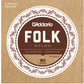 D'Addario Normal Tension Ball End, 80/20 Bronze/Clear Nylon, Folk Nylon Classical Guitar Strings